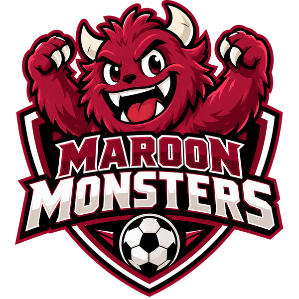 Maroon Monsters soccer team logo